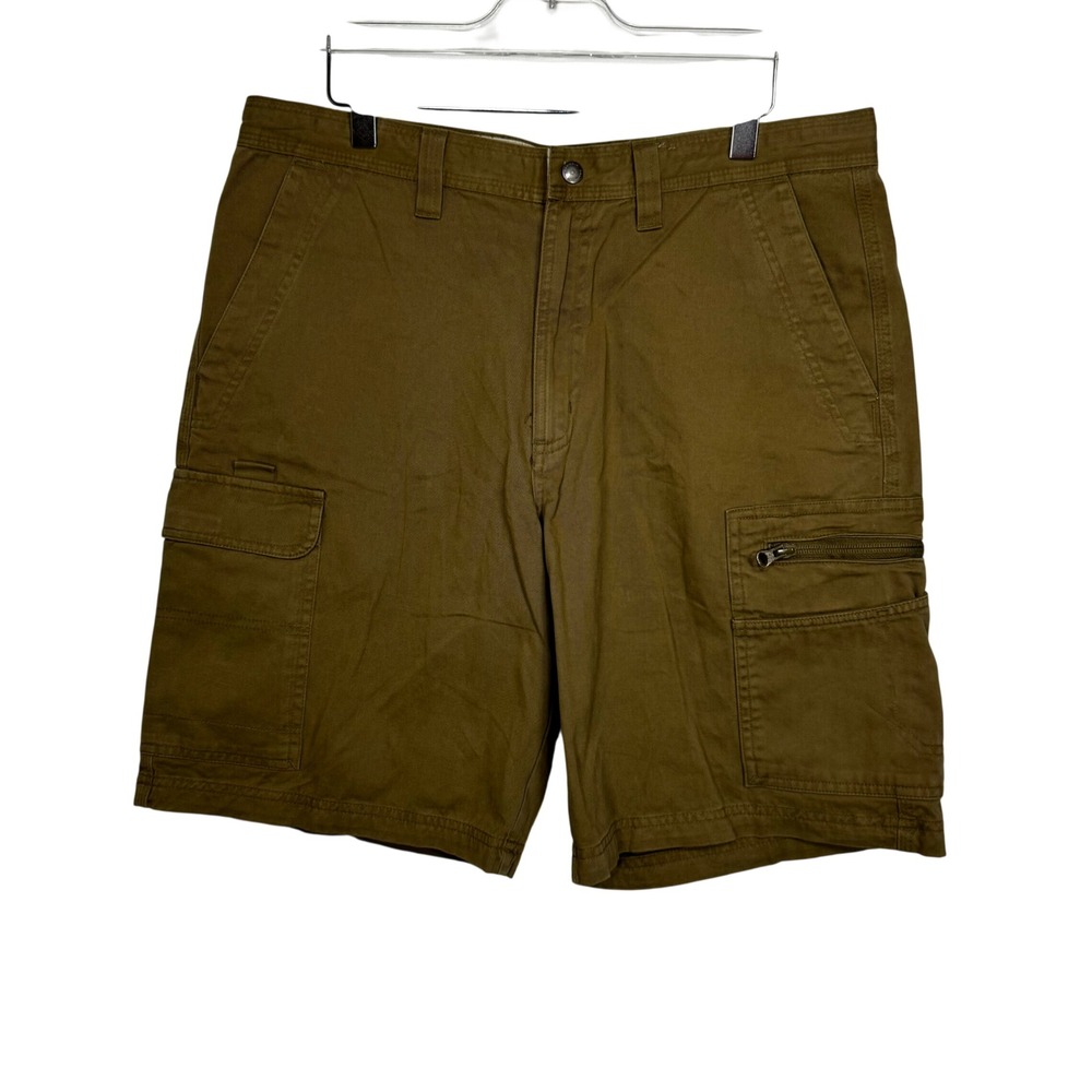 Columbia Sportswear Mens Cargo Shorts Size‎ 32 Brown Cotton Zip Pockets Outdoor